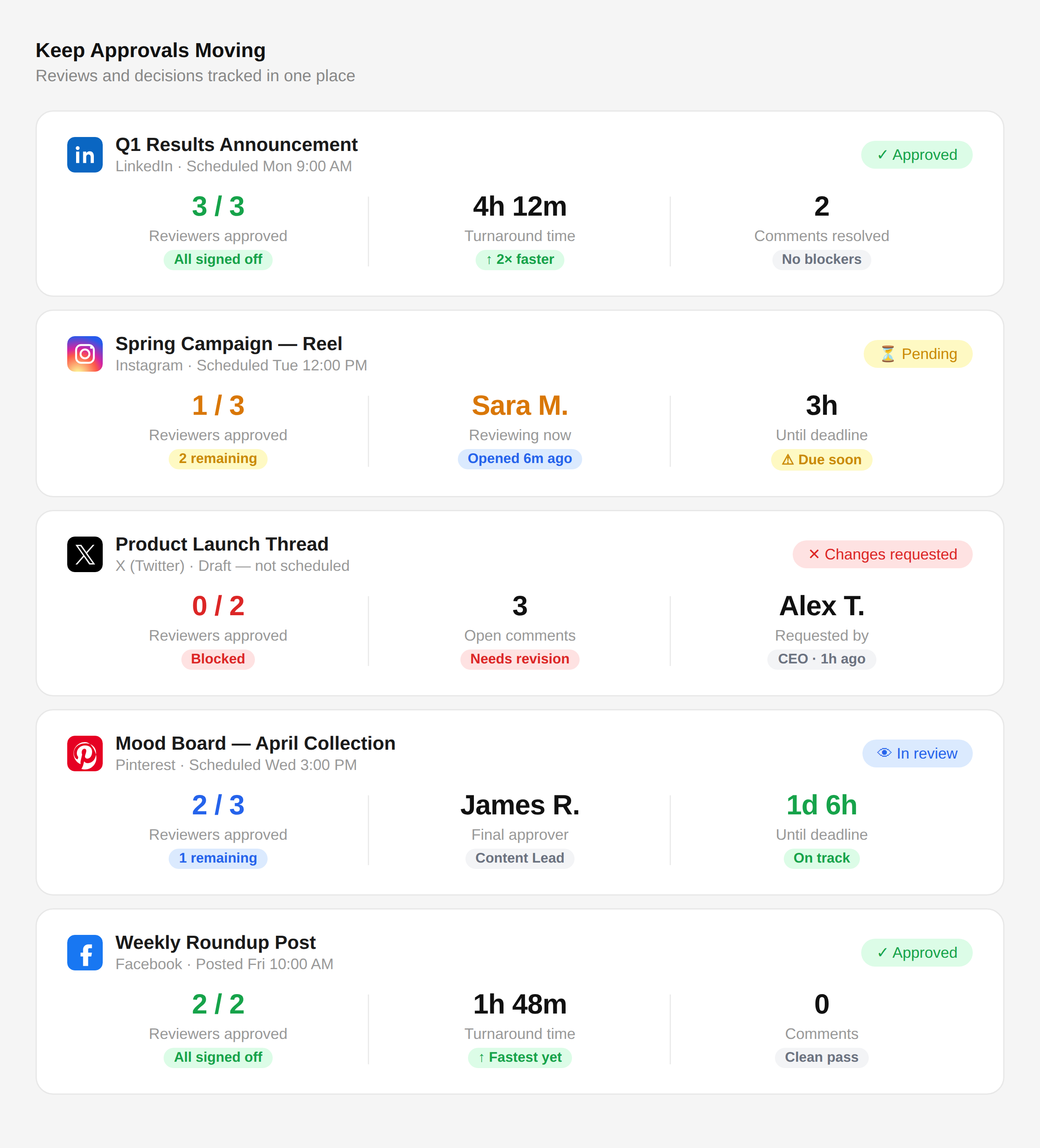 Keep approvals moving preview